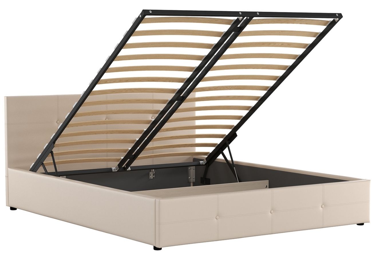 Кровать Суопе с подъемным механизмом 160 см бежевый