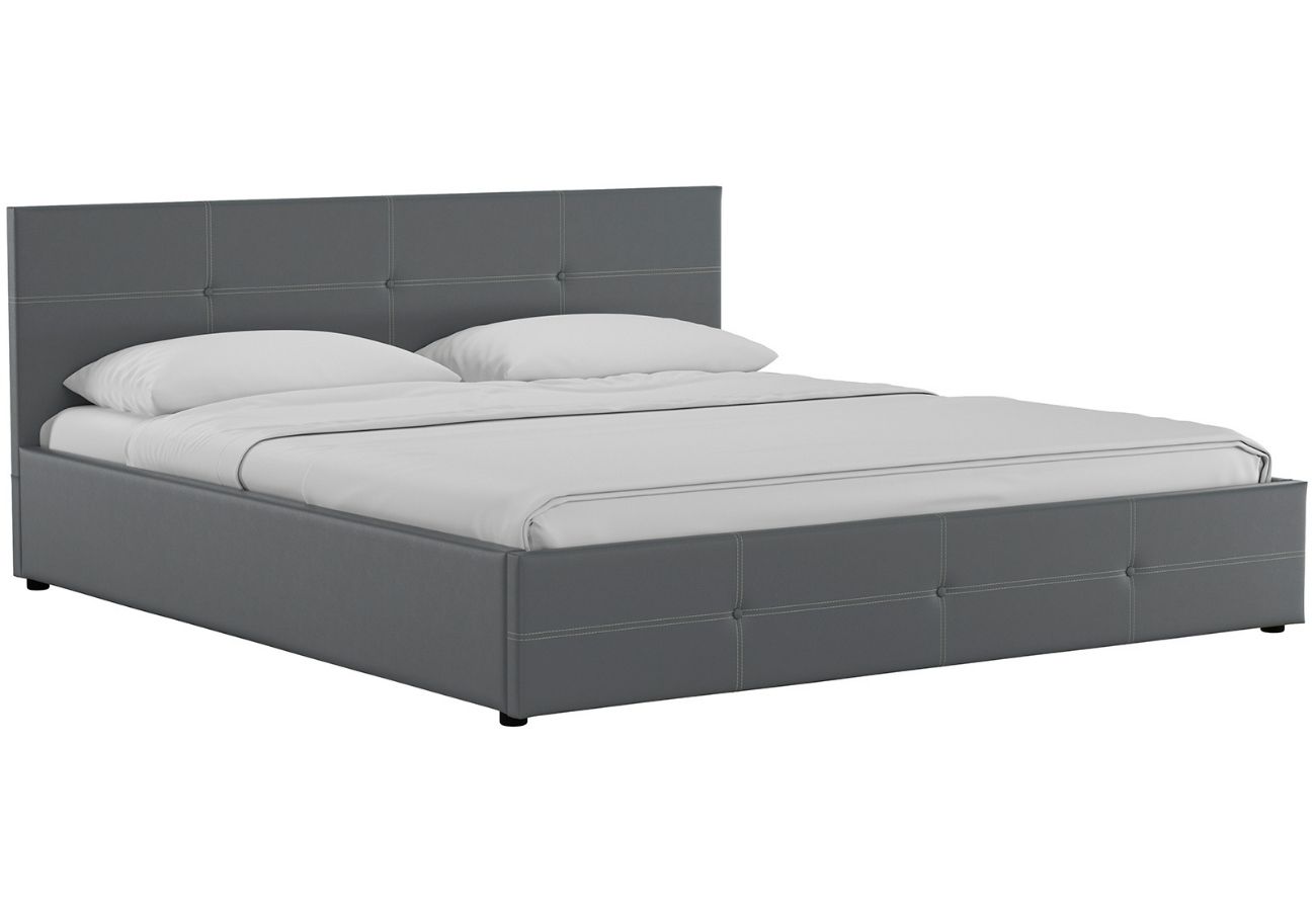 Кровать Суопе с подъемным механизмом 180 см серый