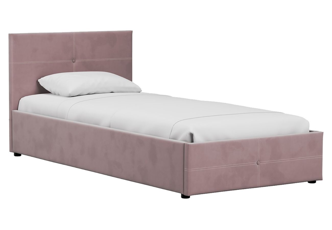 Кровать Суопе с подъемным механизмом 90 см серо-розовый