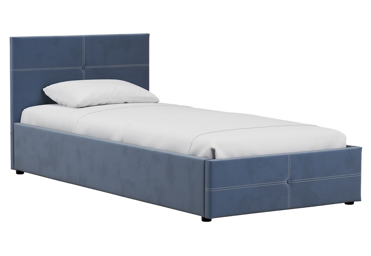 Кровать Суопе с подъемным механизмом 90 см серо-синий