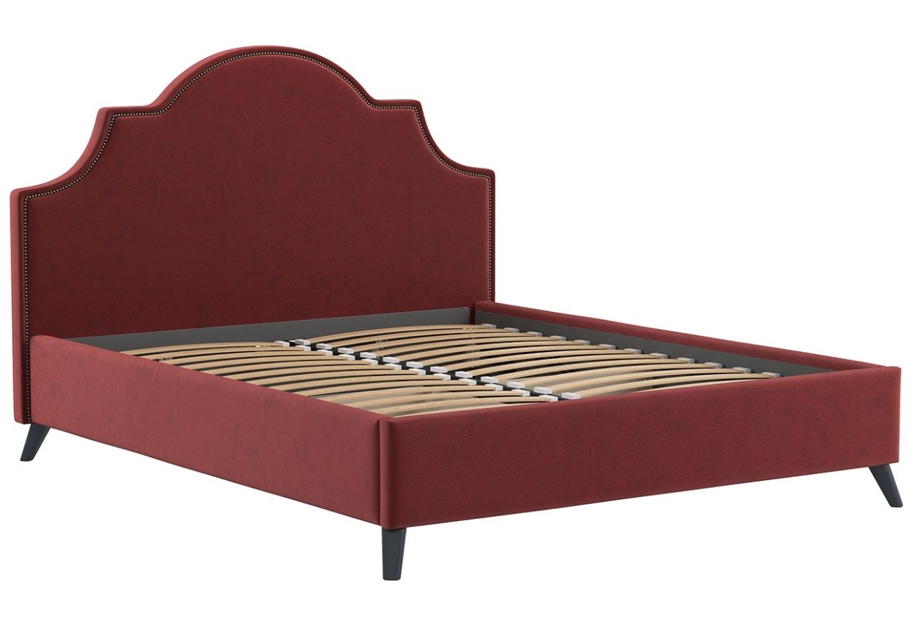 Кровать Вепся с подъемным механизмом 160 см карминно-красный