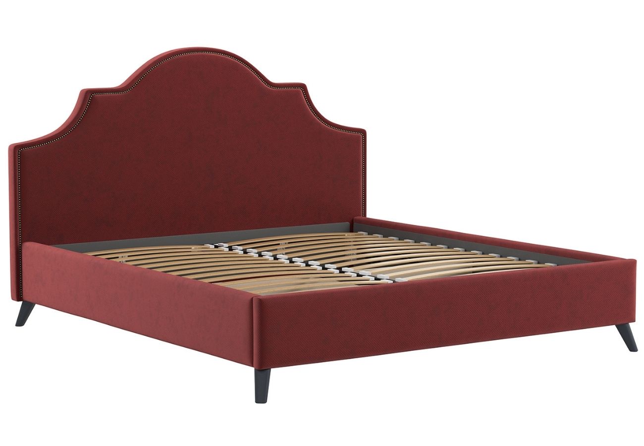 Кровать Вепся с подъемным механизмом 180 см карминно-красный