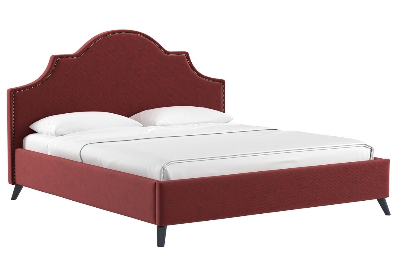 Кровать Вепся с подъемным механизмом 180 см карминно-красный