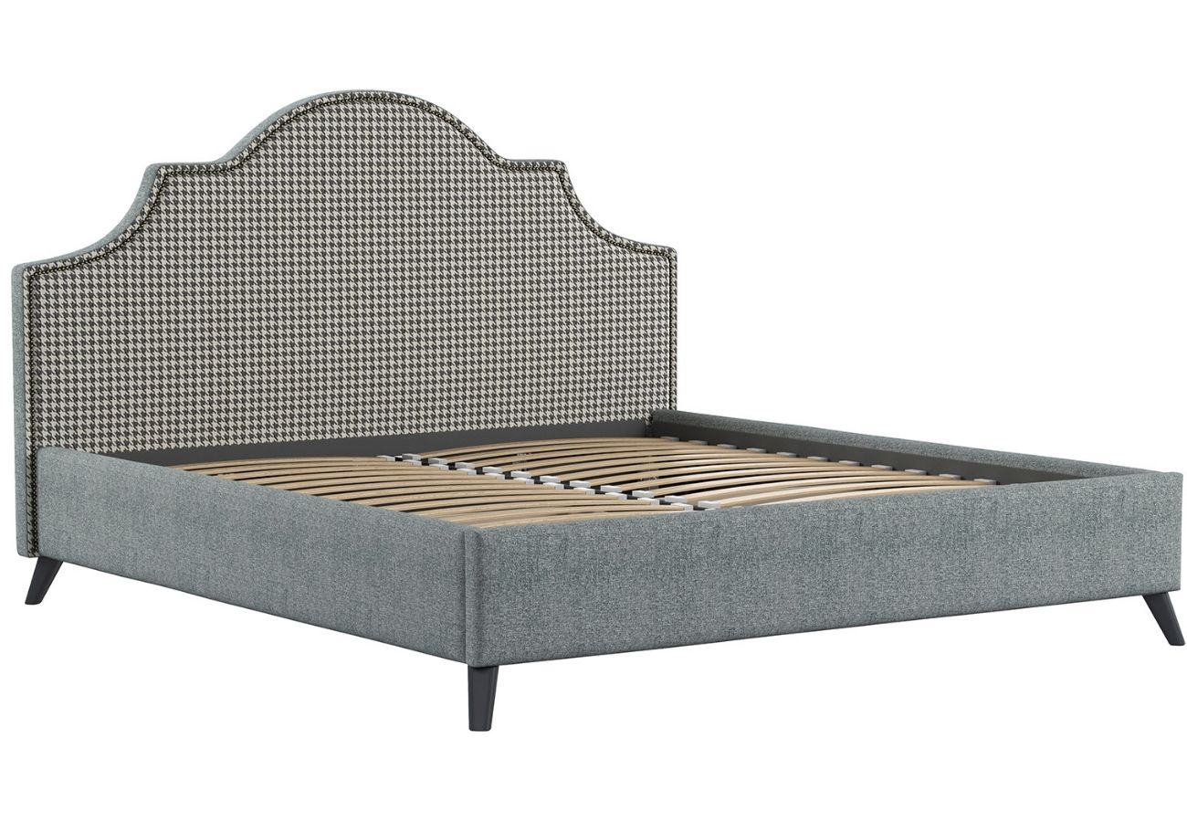Кровать Вепся с подъемным механизмом 180 см серый