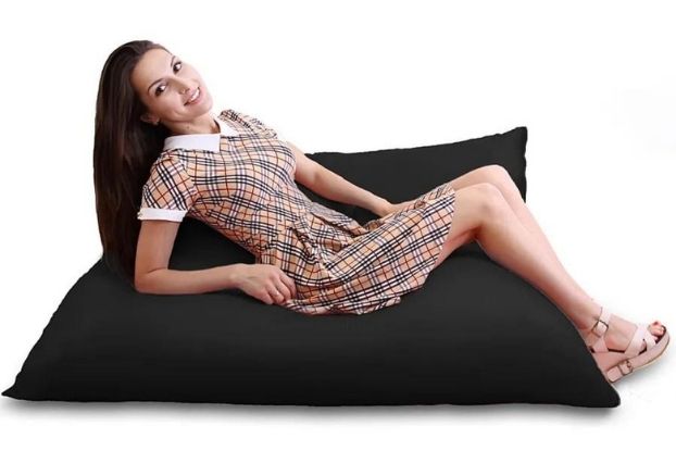 Кресло-мешок Мат-подушка XXL 110*150 см Черный