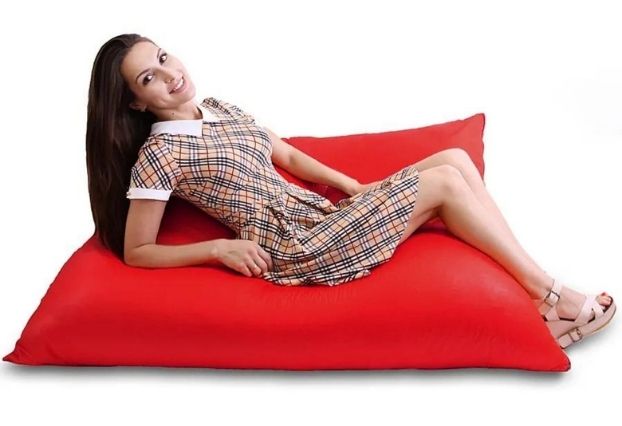 Кресло-мешок Мат-подушка XXL 110*150 см Красный