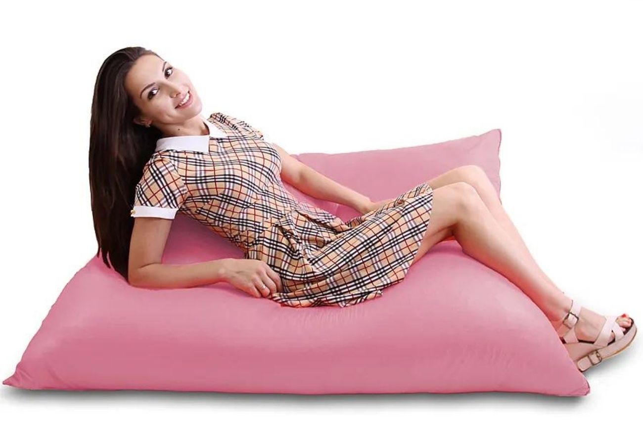 Кресло-мешок Мат-подушка XXL 110*150 см Розовый