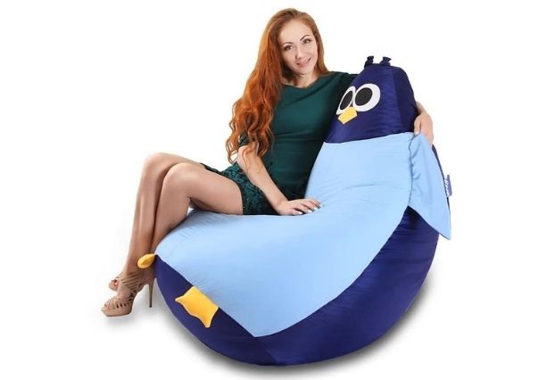 Кресло-мешок Сова XXL Синий, голубой