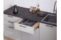 Кухонный гарнитур Лайт-01 Special Grey, Дуб Вотан 160 см, столешница Кварцит Неро