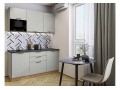 Кухонный гарнитур Лайт-01 Special Grey, Дуб Вотан 160 см, столешница Кварцит Неро