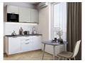 Кухонный гарнитур Лайт-01 Special Grey/Special White, Дуб Вотан 160 см, столешница Черный детройт