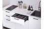 Кухонный гарнитур Лайт-01 Special White, Graphite 160 см, столешница Антарес