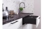 Кухонный гарнитур Лайт-01 Special Grey/Special White, Graphite 160 см, столешница Мрамор черный