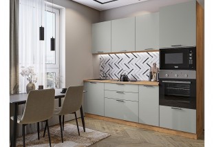 Кухонный гарнитур Лайт-02 Special Grey, Дуб Вотан 240 см, столешница Дуб сонома