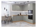 Кухонный гарнитур Лайт-03 Special Grey, Дуб Вотан 210/220 см, столешница Дуб натуральный