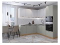 Кухонный гарнитур Лайт-03 Special White/Special Grey, Дуб Вотан 210/220 см, столешница Кварцит Бьянко