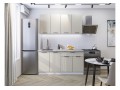 Кухонный гарнитур Флэт-08 Cashmere In 2S, Белый 160 см, столешница Мрамор альпийский