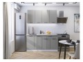 Кухонный гарнитур Флэт-08 Light Grey In 2S, Белый 160 см, столешница Мрамор альпийский
