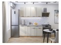 Кухонный гарнитур Флэт-08 Cashmere In 2S, Дуб Вотан 160 см, столешница Мрамор альпийский
