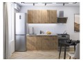 Кухонный гарнитур Флэт-08 Natural Casella Oak 2S, Дуб Вотан 160 см, столешница Мрамор альпийский