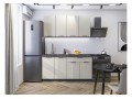 Кухонный гарнитур Флэт-08 Cashmere In 2S, Graphite 160 см, столешница Мрамор черный