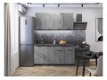 Кухонный гарнитур Флэт-08 Temple Stone 2S, Graphite 160 см, столешница Мрамор черный