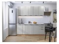 Кухонный гарнитур Флэт-09 Light Grey In 2S, Дуб Вотан 200 см, столешница Пирит светлый