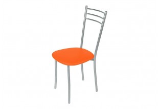 Стулья для кухни VIOLA Orange — экокожа, стальной каркас