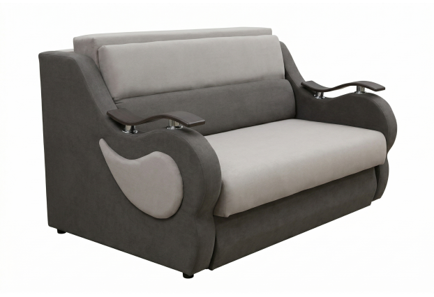 Диван Бали 1,2 велюр бежевый, велюр коричневый