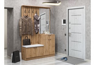 Прихожая Стиль-02, корпус дуб Вотан / фасад Флэт Wotan Oak 2S