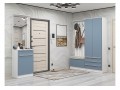 Прихожая Стиль-04, корпус белый / фасад Фьюжн Silky Blue