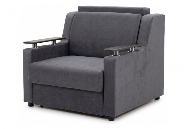 Кресло-кровать Гранд 2 темно-серая велютта