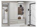 Прихожая Стиль-03, корпус белый / фасад Фьюжн Silky Light Grey