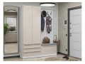Прихожая Стиль-03, корпус белый / фасад Фьюжн Cream Silk