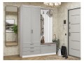 Прихожая Стиль-03, корпус белый / фасад Сканди Grey Silkwood