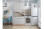 Прямая кухня Фьюжн-05 Silky Light Grey, Белый 110 см