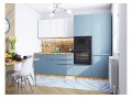 Кухонный гарнитур Фьюжн-07 Silky White/Silky Blue, Дуб Вотан 270 см, столешница Дуб натуральный