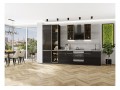Кухонный гарнитур Фьюжн-08 Anthracite, Graphite 340 см, столешница Песчаный камень глянец