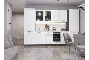 Кухонный гарнитур Ницца Royal-01 Blanco, Graphite 315 см, столешница Антарес