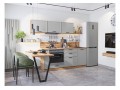Кухонный гарнитур Фрейм-01 Grey Silk, Дуб Вотан 230 см, столешница Дуб натуральный