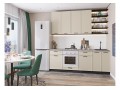 Кухонный гарнитур Фрейм-02 Cream Silk, Graphite 220 см, столешница Антарес