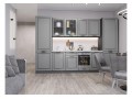 Кухонный гарнитур Ницца Royal-01 Magnum, Graphite 315 см, столешница Пирит светлый