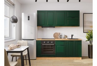 Кухонный гарнитур Дублин-01 Special Green, Дуб Вотан 190 см, столешница Дуб сонома