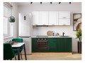 Кухонный гарнитур Дублин-01 Special White/Special Green, Дуб Вотан 190 см, столешница Гранит белый