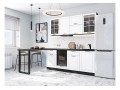 Кухонный гарнитур Дублин-03 Special White, Graphite 195 см, столешница Черный детройт