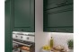 Кухонный гарнитур Дублин-03 Special Green, Graphite 195 см, столешница Пирит светлый