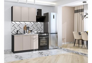Кухонный гарнитур Квадро-03 Кашемир, Graphite 120 см, столешница Антарес