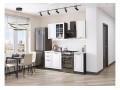 Кухонный гарнитур Дублин-04 Special White, Graphite 130 см, столешница Антарес