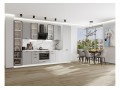 Кухонный гарнитур Фрейм-06 Grey Silk, Белый 340 см, столешница Гранит белый