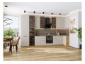 Кухонный гарнитур Флэт-05 Cashmere In 2S, Дуб Вотан 400/100 см, столешница Дуб табак